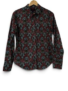 J.Crew Liberty Button Front Blouse Size 6 Petunia Primrose Floral

 100% Cotton